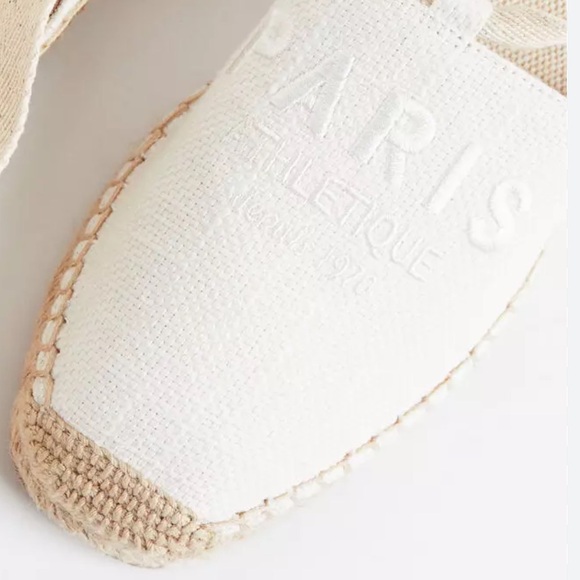 H&M ‘Paris’ Embroidered Tie-strap espadrilles, Size 7 - Picture 3 of 8